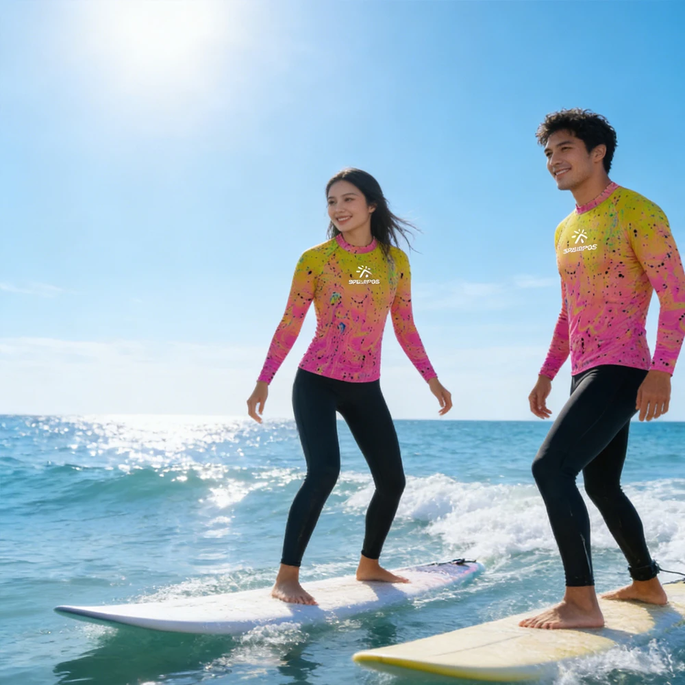 

Rash Guard Long Sleeve Men's and Women's Swimsuit Surfing Clothing UPF50+ Swimwear High Quality Shirt Sportswear for Water Sport
