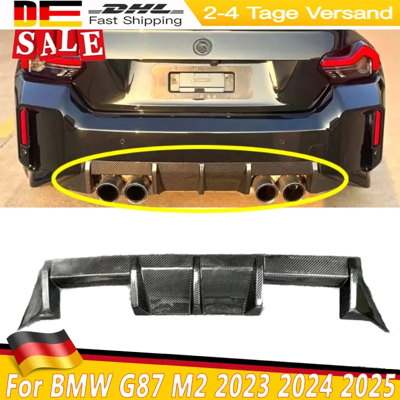 

Real Carbon Fiber Rear Diffuser For BMW G87 M2 2023 2024 2025 Rear Bumper Diffuser MT Style Rear Bumper Lip Spoiler Lip Splitter