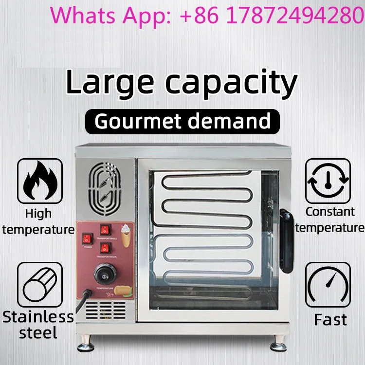 8/16 Rollers Commercial Donut Ice Cream Cones Maker Chimney Cake Rolls Grill Oven Machine