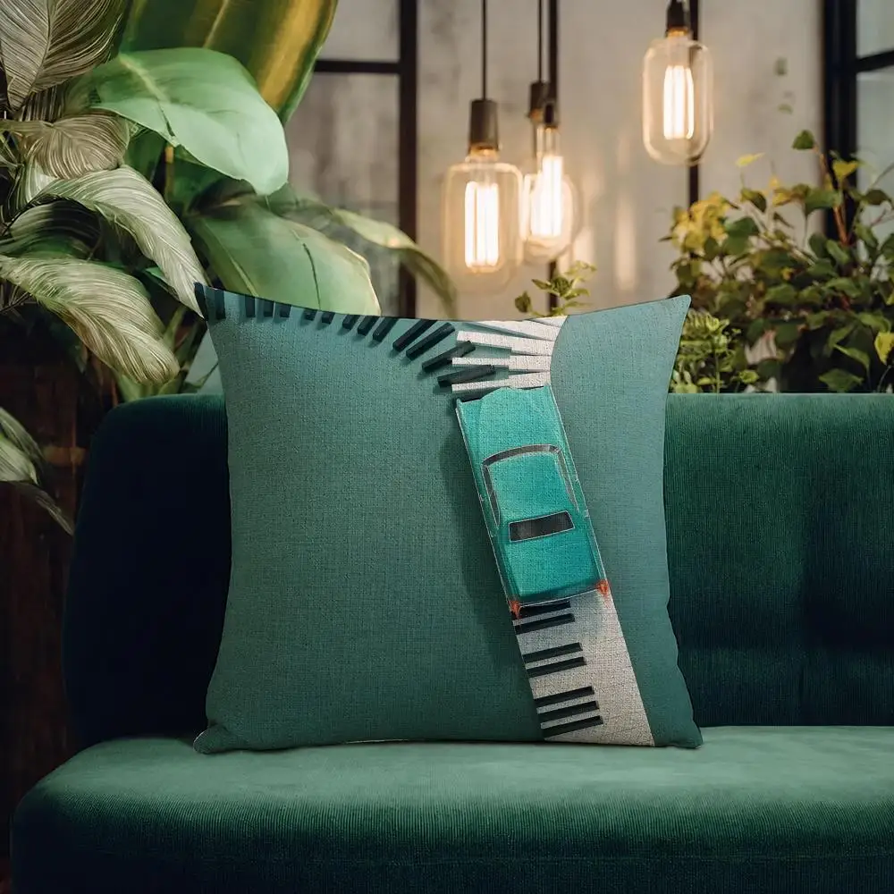 Movie Green Book Cushion Cover Natural Linen Pillowcase Set All-in-One Decor Cushion Cover for Sofa Bedroom Chair