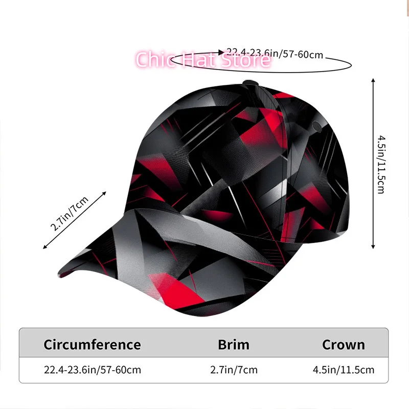 1pc of Abstract And Shape Design Classic Baseball Cap | Trendy Adjustable Duckbill Hat, Great for Everyday Use, Lightweight Comf