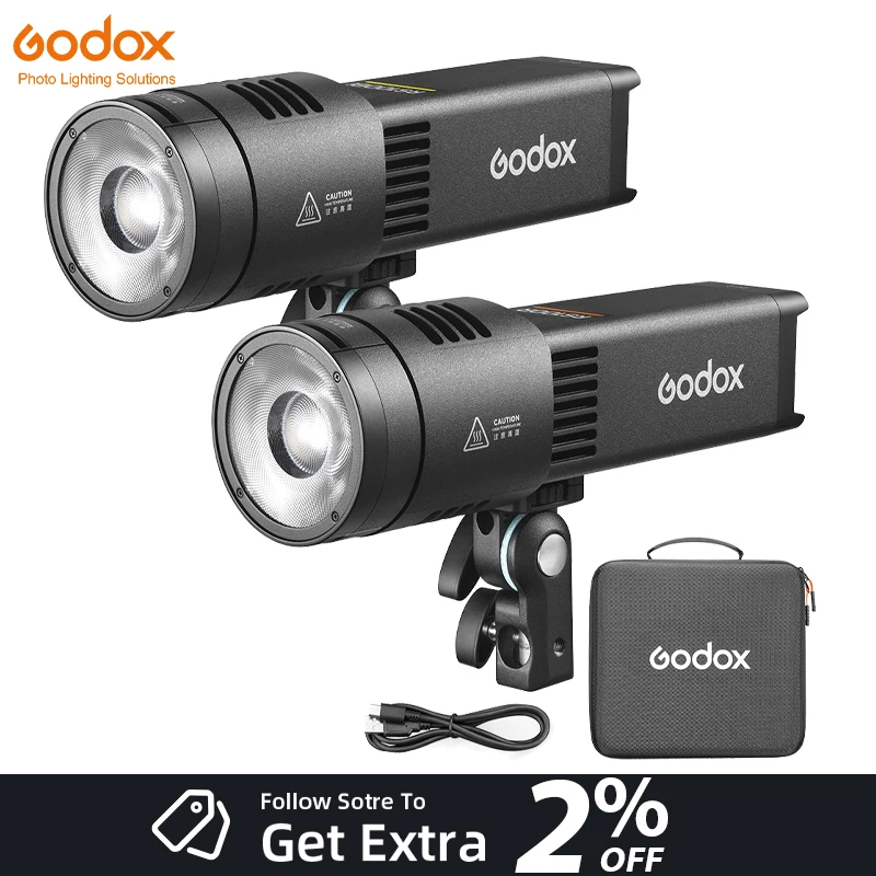 GODOX RS100Bi 28600Lux Bi-color RS100R Full Color LED Video Light Photography Light for Outdoor Studio Live Streaming Shooting