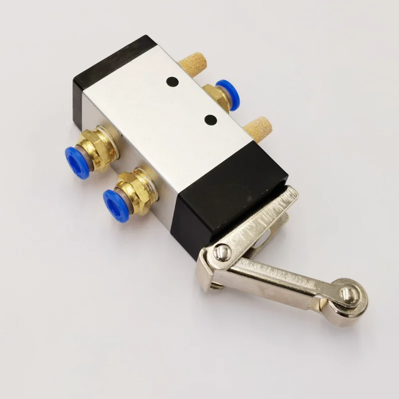 MV-09 الأسطوانة رافعة 2 موقف 5 طريقة عجلة التمرير صمام ميكانيكي MV522R مخرج مداخل الهواء 1/4 "العرض 1/8"