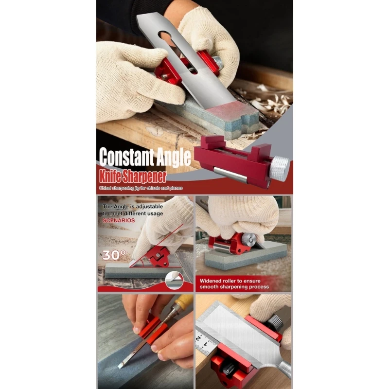 Dwan มุมคงที่ Honing Guide Sharpening Jig สำหรับ Chisels Planer ใบมีดแบน ไม้ Sharpener Bracket