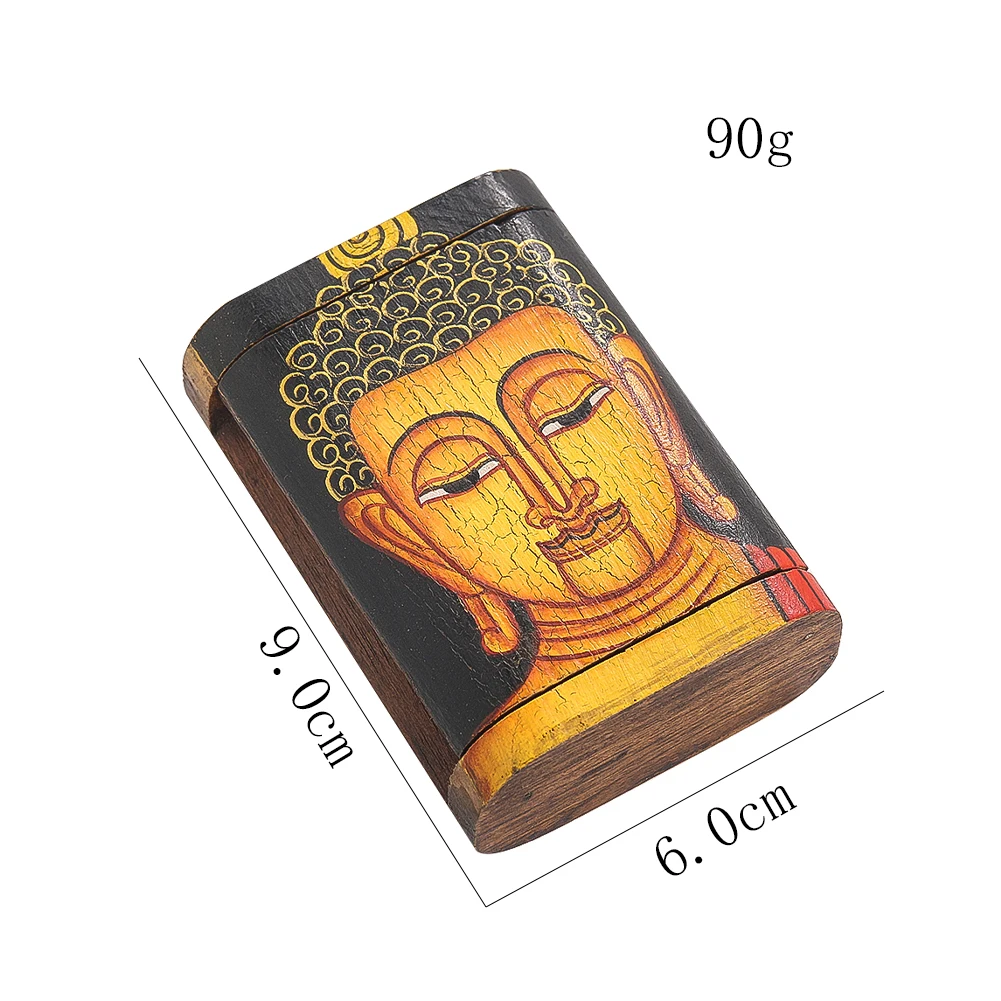Thai-手描きの仏頭の歯ブラシ,ネックレス,イヤリング,ブレスレット,ジュエリー収納ボックス,家の装飾