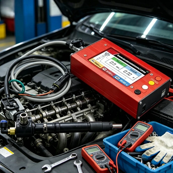 Portable IARTO2 Injector Tester, For 6-Pin Smart Fuel Injector, Test Voltage, Inductance, Resistance, Temperature and Pressure
