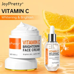 JoyPretty Vitamin C for Face Cream Whitening Dark Spots Removal Shrink Pore Serum Moisturizing Lighten Facial Skin Care Products