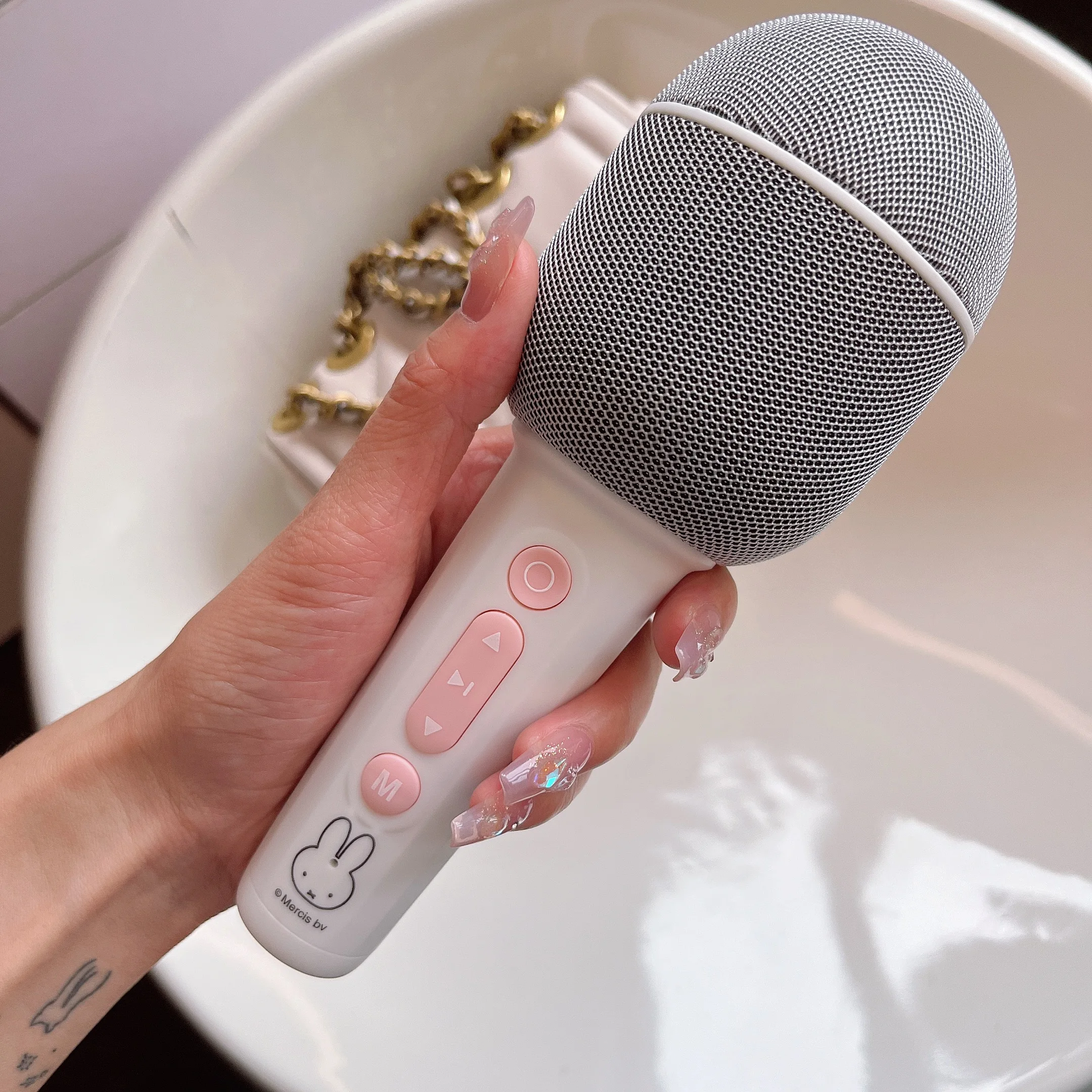 Miffy X Mipow Wireless Karaoke Microphone Bluetooth Handheld Portable Speaker Condenser microphon Home KTV Player for Kids Gift - Image 6