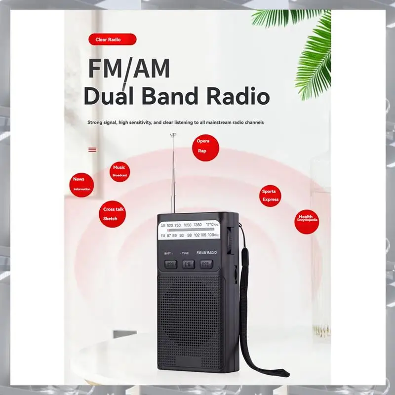 

Hot Selling-Mini Pocket FM AM Radio Portable Rechargeable Radios With LED Flashlight Support 3.5Mm Headphone TF Card,Mini Pocket