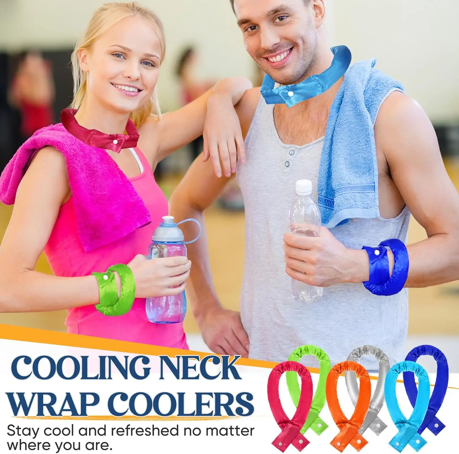 

Cooling Neck Wraps Summer Outdoor Cooling Collar Wristband For Camping Hiking Fishing Cycling Working Travel Cooling Ice Ring