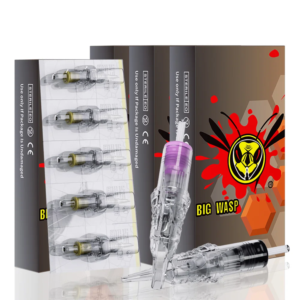 

BIGWASP 100 шт./200 шт. многокоробные одноразовые стерильные иглы для татуировки RL (0,30 мм) (0,35 мм) картридж Revolution для машины для татуировки