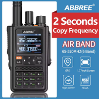 ABBREE AR-F8 GPS Wireless Copy Frequency Dual Band Walkie Talkie Air Band NOAA High Powerful Handheld For Camping Hospital