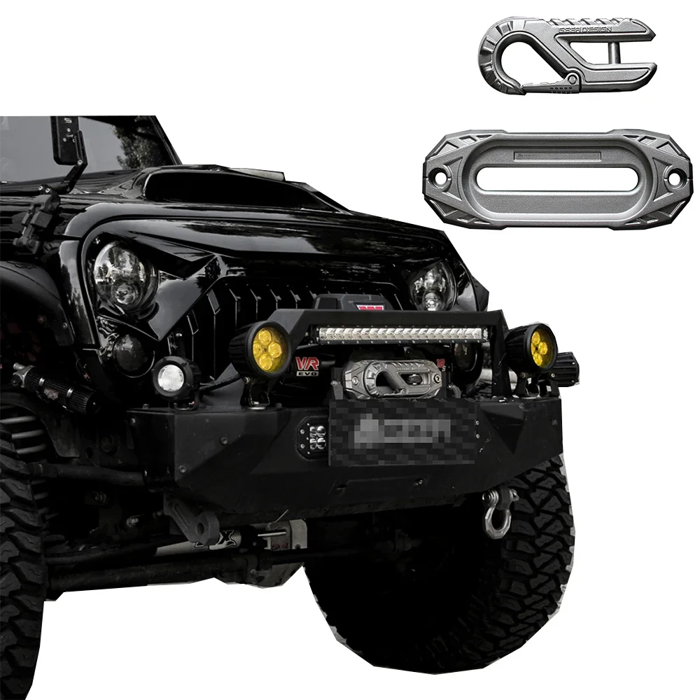 JL1236 Rope Guide 4.75T Stainless Steel Silver Winch Control Cable  for Jeep Wrangler Offroad 4x4 Car  LantSun