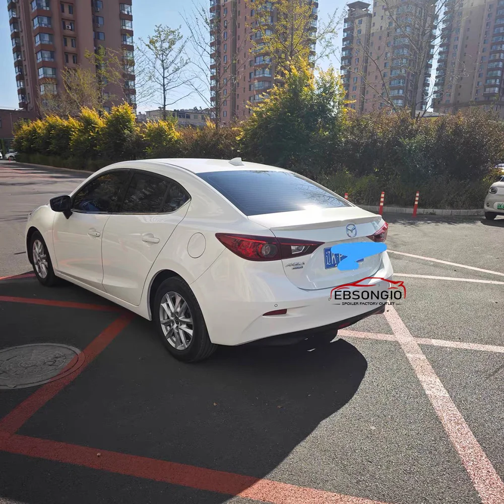 FOR 2014-2019 MAZDA 3 4 DOOR FACTORY STYLE FLUSH MOUNT REAR DECK SPOILER