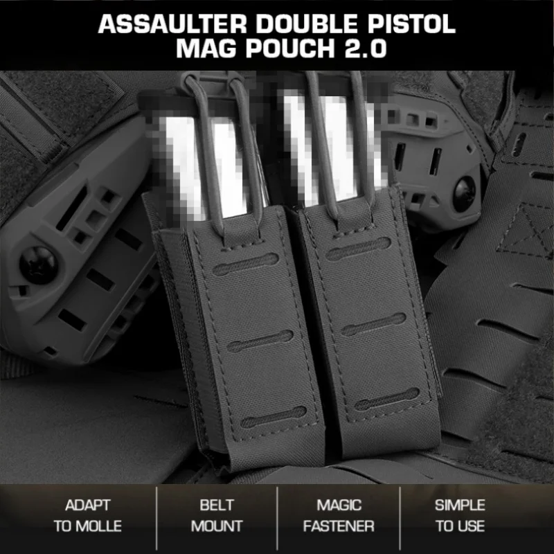 

Quick-Release Dual Utility Pouch 2.0 | MOLLE-Compatible Organizer | for Range Gear & Outdoor Essentials