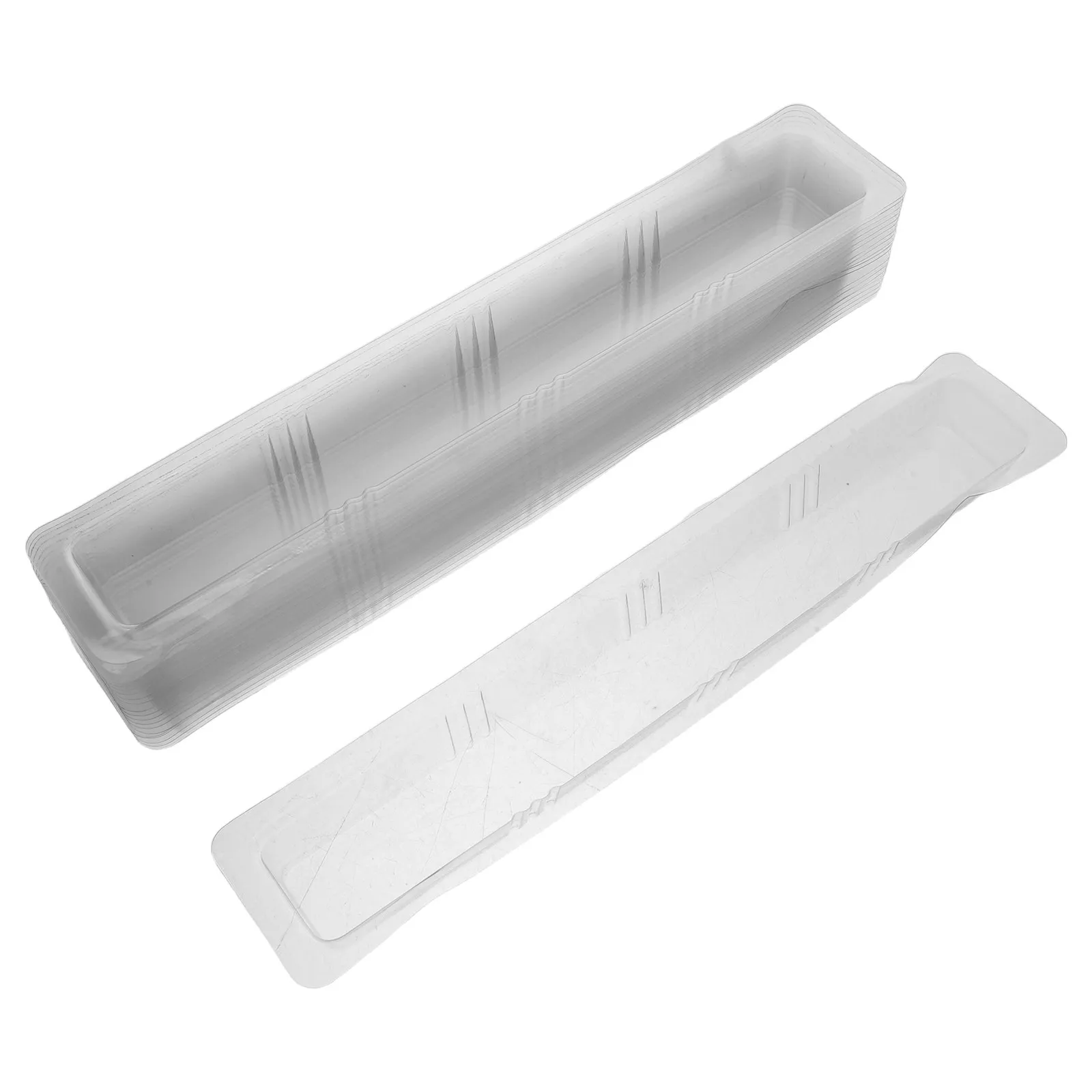 20Pcs Transparent PVC Clock Hands Protective Cover 10.2x1.3x0.8in for Wall Clock Pointer Guard Box Dust Water Safety Storage