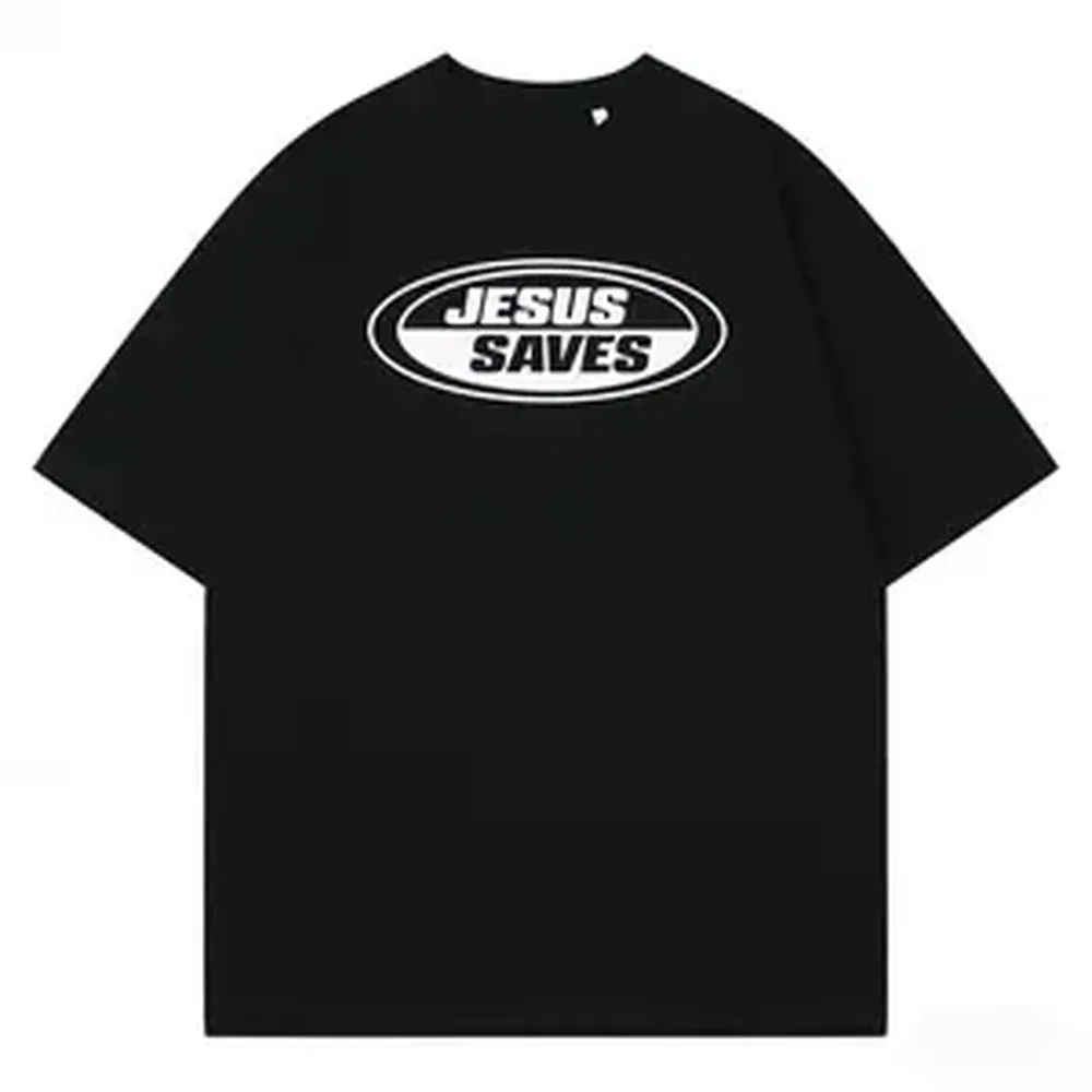 [100% Cotton] New Jesus Saves Retro Tee, Vintage Graphic T-shirt, Christian Clothing Womenswear Top Cotton Casual Unisex, Gift For Men Women