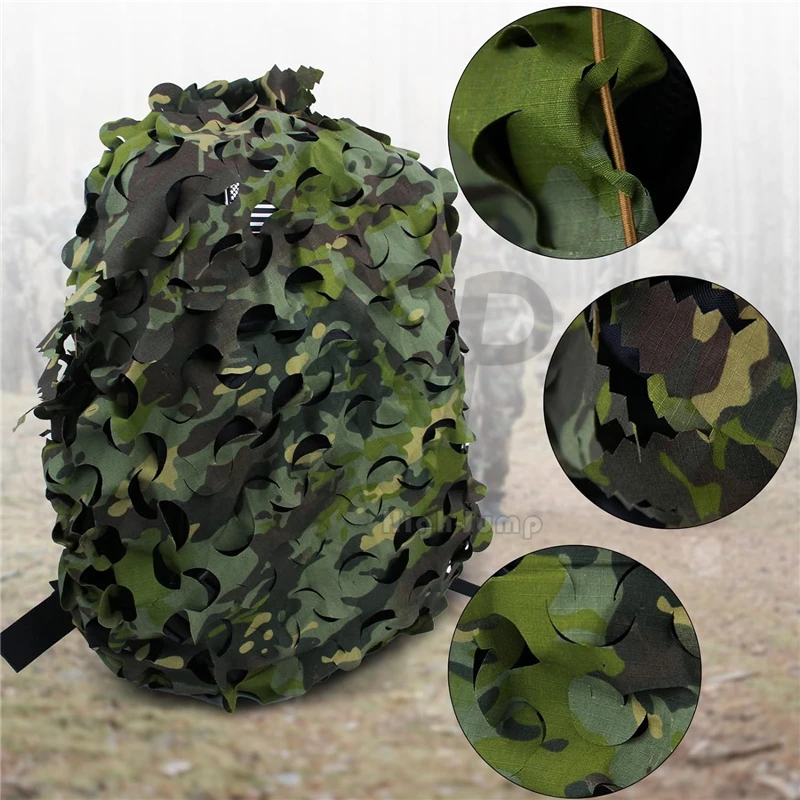 Hunting Hiden Ghillie Suit Bag Cover Outdoor gym Uniform Gear CS Shooting Game Camouflage Backpack Cover extra 5 ghillie strips