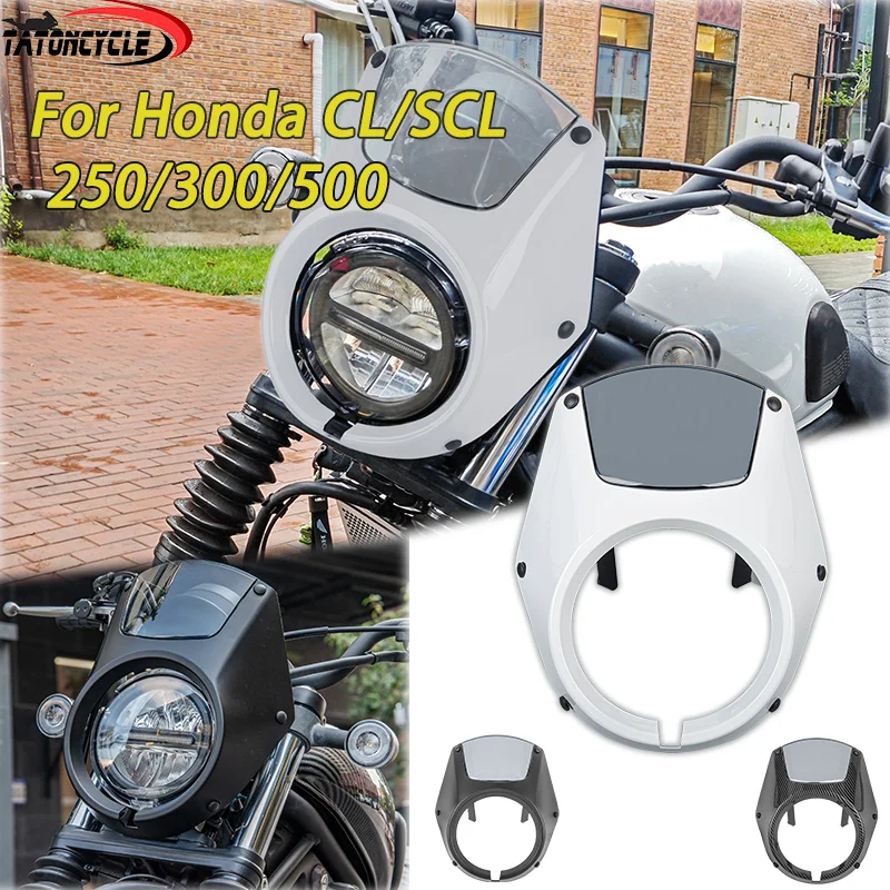 

Motorcycle Windscreen with Headlamp Support For Honda CL SCL 250 300 500 2023 2024 MotorBike Headlight Fairing Head Windshield