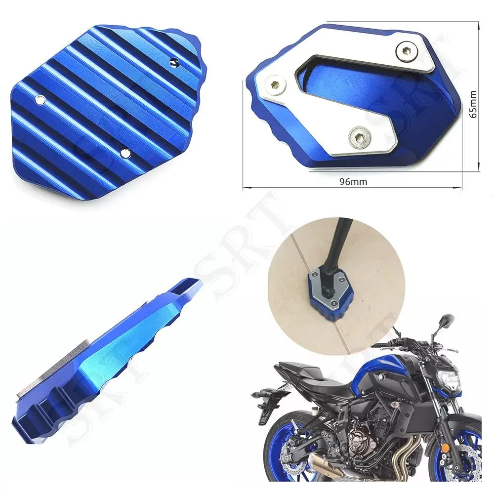 Fit For Yamaha MT 07 Tracer 700 XSR XJ6 FZ6 Motorcycle Accessories Kickstand Widening Base Extended Plate MT-07 2014-2022