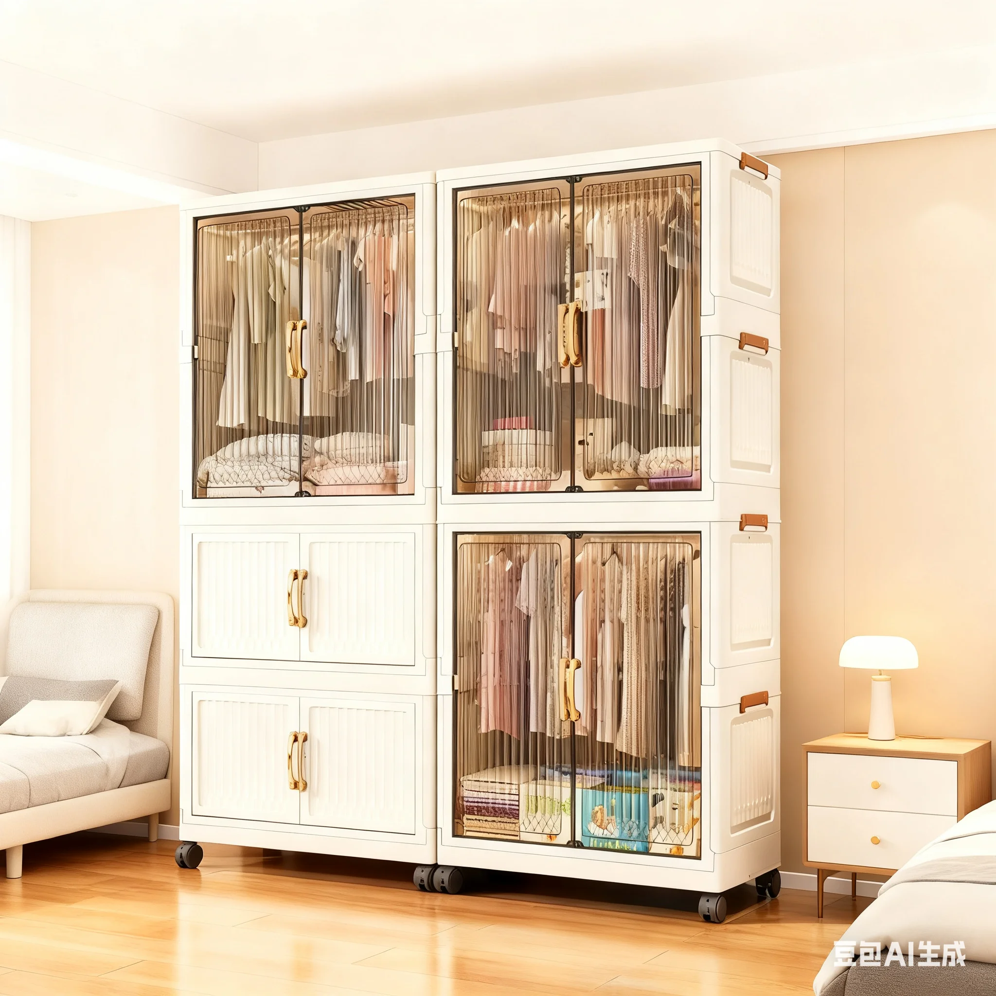 

High Quality Transparent Plastic Storage Box Household Multifunctional Storage Box Open Door and Easy to Assemble