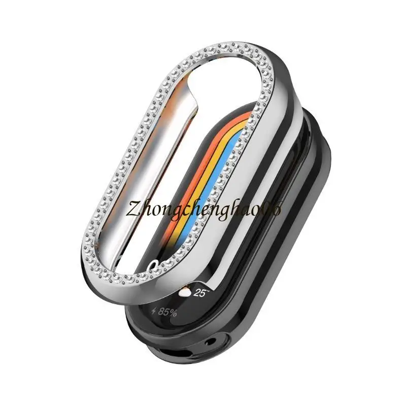 Bekijk diamant bezelafdekking geschikt voor band 8 Protector Frame Cover PC Shell Watch Housing 601F