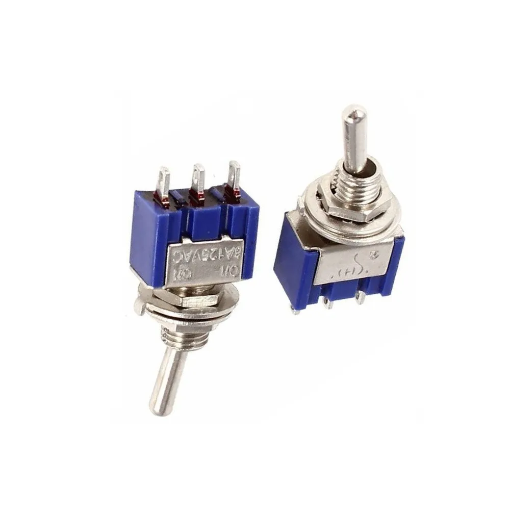 3Pin Miniature Toggle Switches 6mm 3A Mini Miniature On-on SPDT Switch Switches Toggle 1/4\