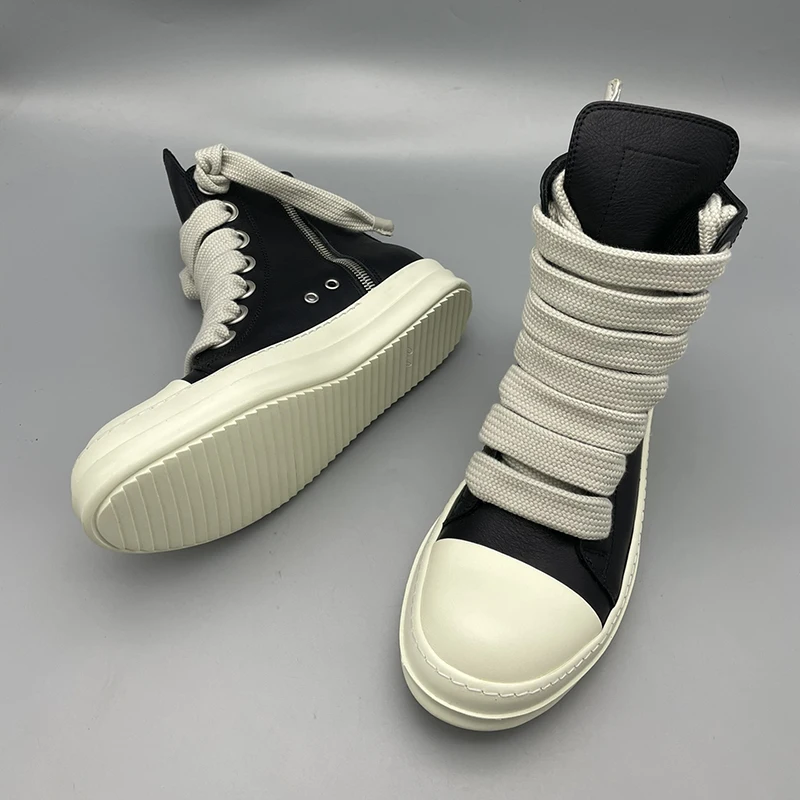 Rick Men Sneaker skórzane buty do butów typu Jumbo lace Owens luksusowe damskie trampki buty męskie na co dzień trener