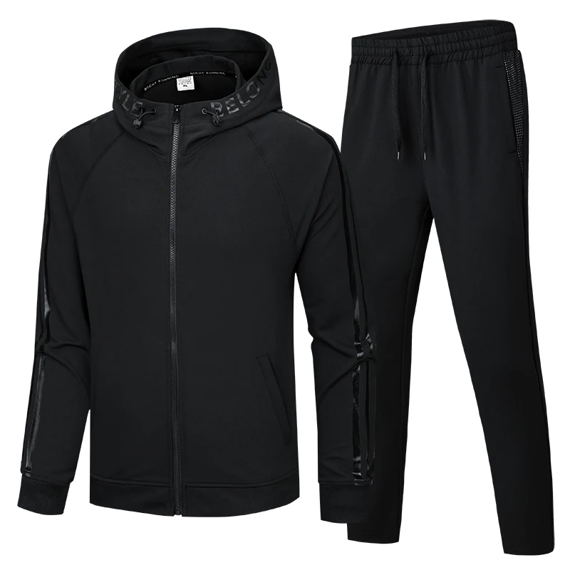 2023 Hip Hop Workwear jacket Mens Tracksuit Jacket+Pants 2PC Sets baseball loose Zipper Ribbons Coat & Long Pants Mens Clothes