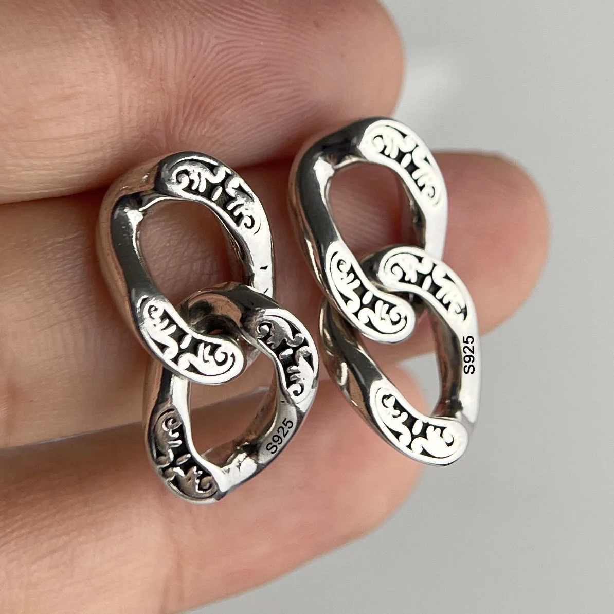 

925 Sterling Silver Earrings for Women Square Geometric Sexy Girl Fashion Trendy Vintage Jewelry Gift Party Wedding pendientes