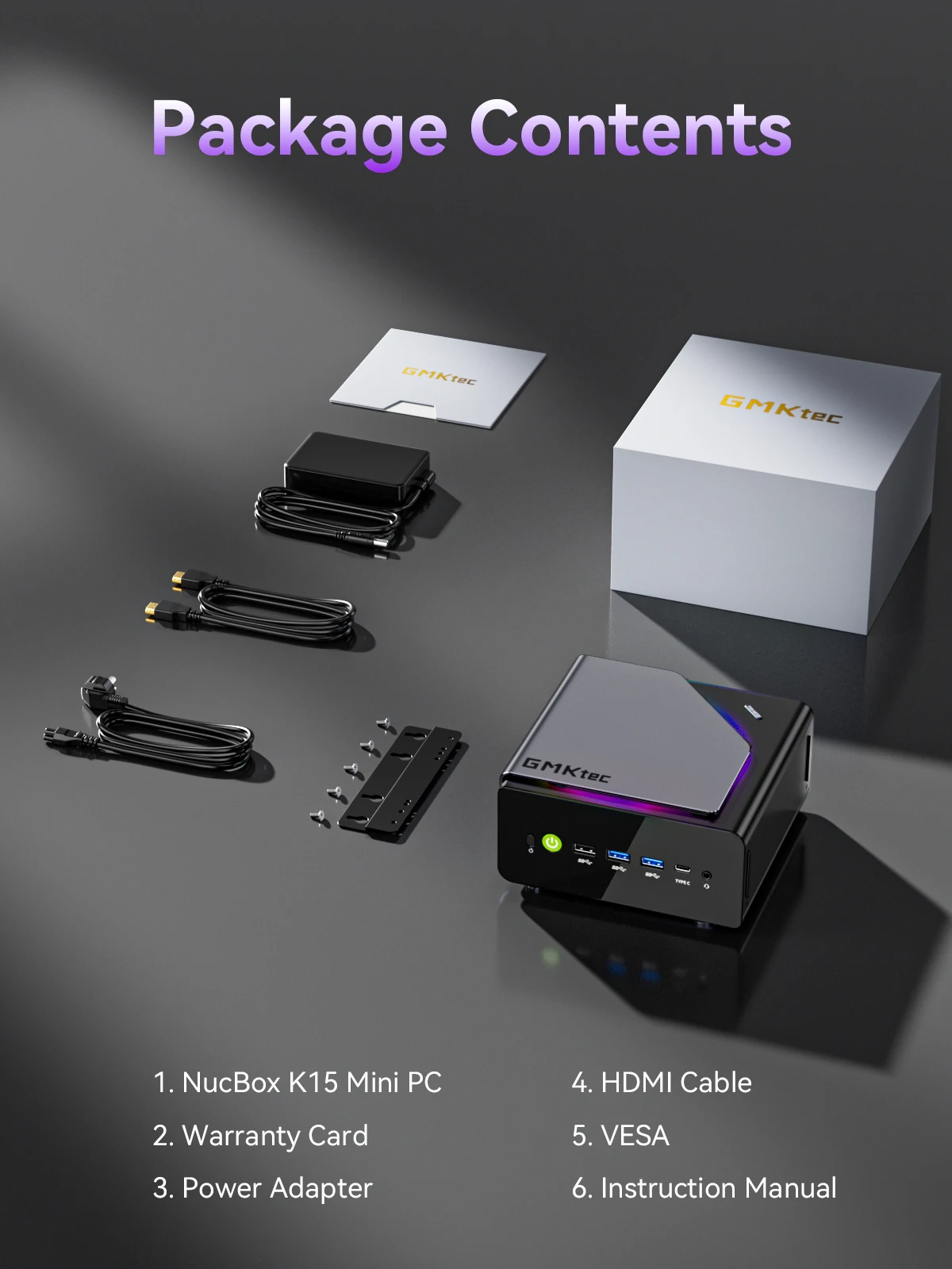 GMKtec K15 Intel Core Ultra 5 125U Mini PC Windows 11 DDR5 5600Mhz
