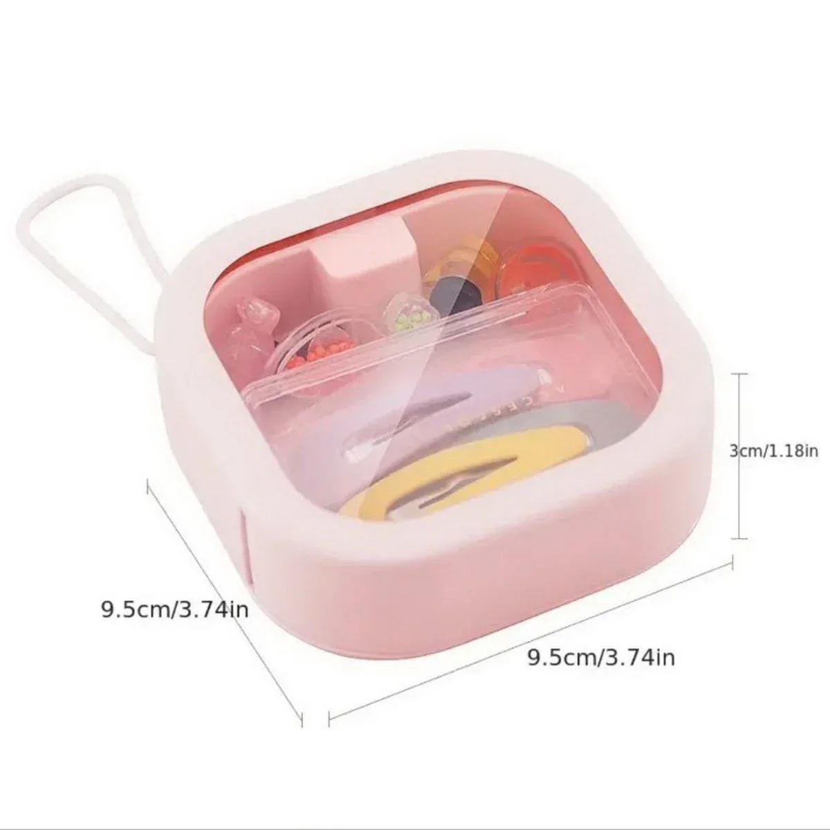 1-Pack Portable Press-Out Multi-Functional Storage Box Creative Desktop Organizer for Pocket Trinkets Stationery Jewelry