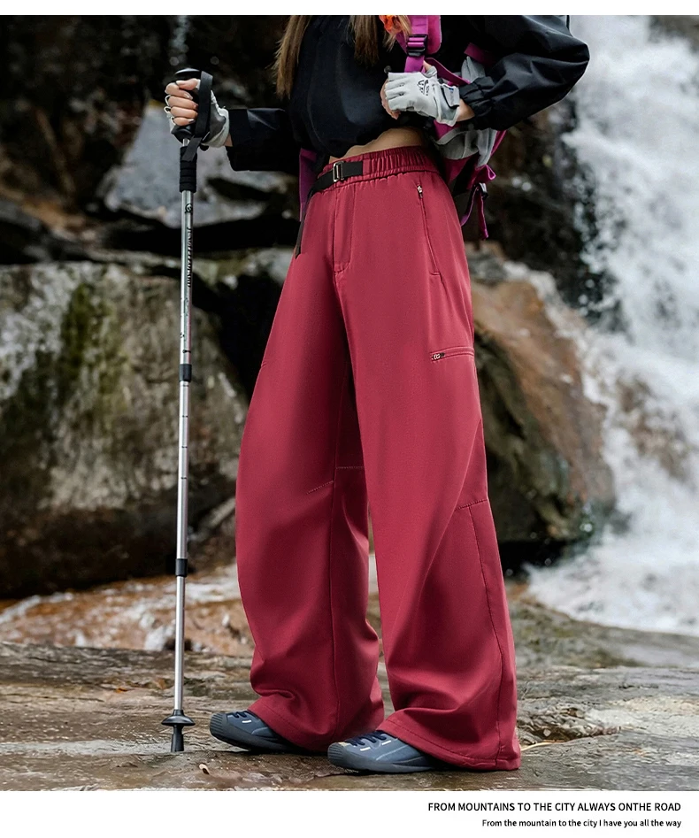 Damen Wasserdichte & Winddichte Outdoor-Hose Kratzfestes Gewebe für Allwetter-Abenteuer – Detail 7