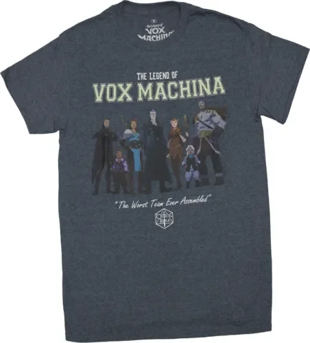 Vox Machina New Adult T Shirt Cast Worst Team Ever Assembled long or short sleeves