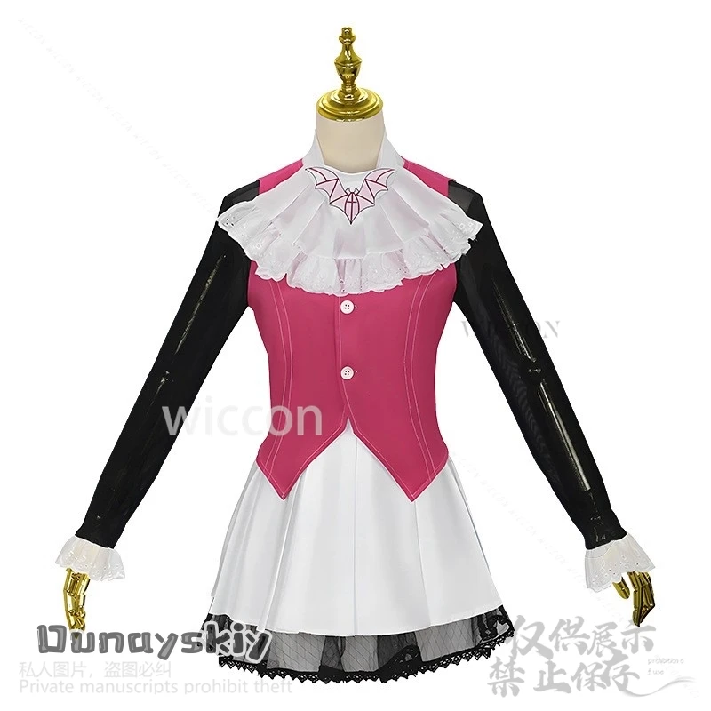 Anime Film Mostro Cosplay Draculaura Costume High Girl JK Abito scolastico Rosa Lolita Parrucche Vampiro Halloween Natale Gioco di ruolo