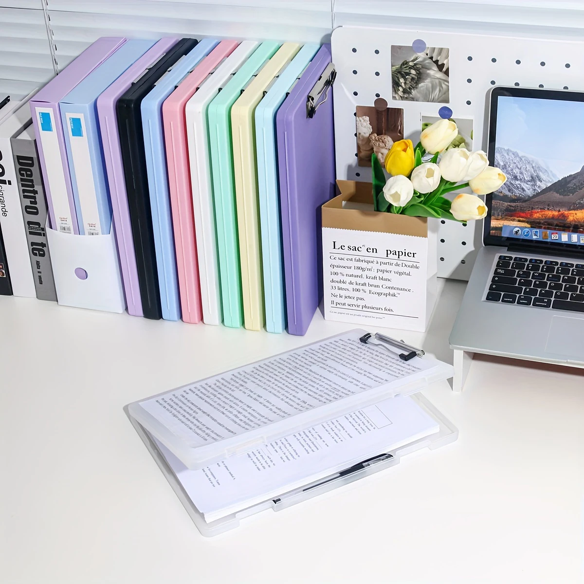 A4 multifuncional pasta de arquivo desktop teste papel organizador escritório placa de documentos pasta caixa de armazenamento placa de escrita, escritório