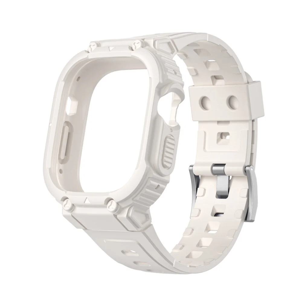 Ультра ТПУ ремешок + чехол для Apple Watch Ultra 49 мм защитный бампер чехол прочный армированный Встроенный чехол + ремешок для iWatch Ultra
