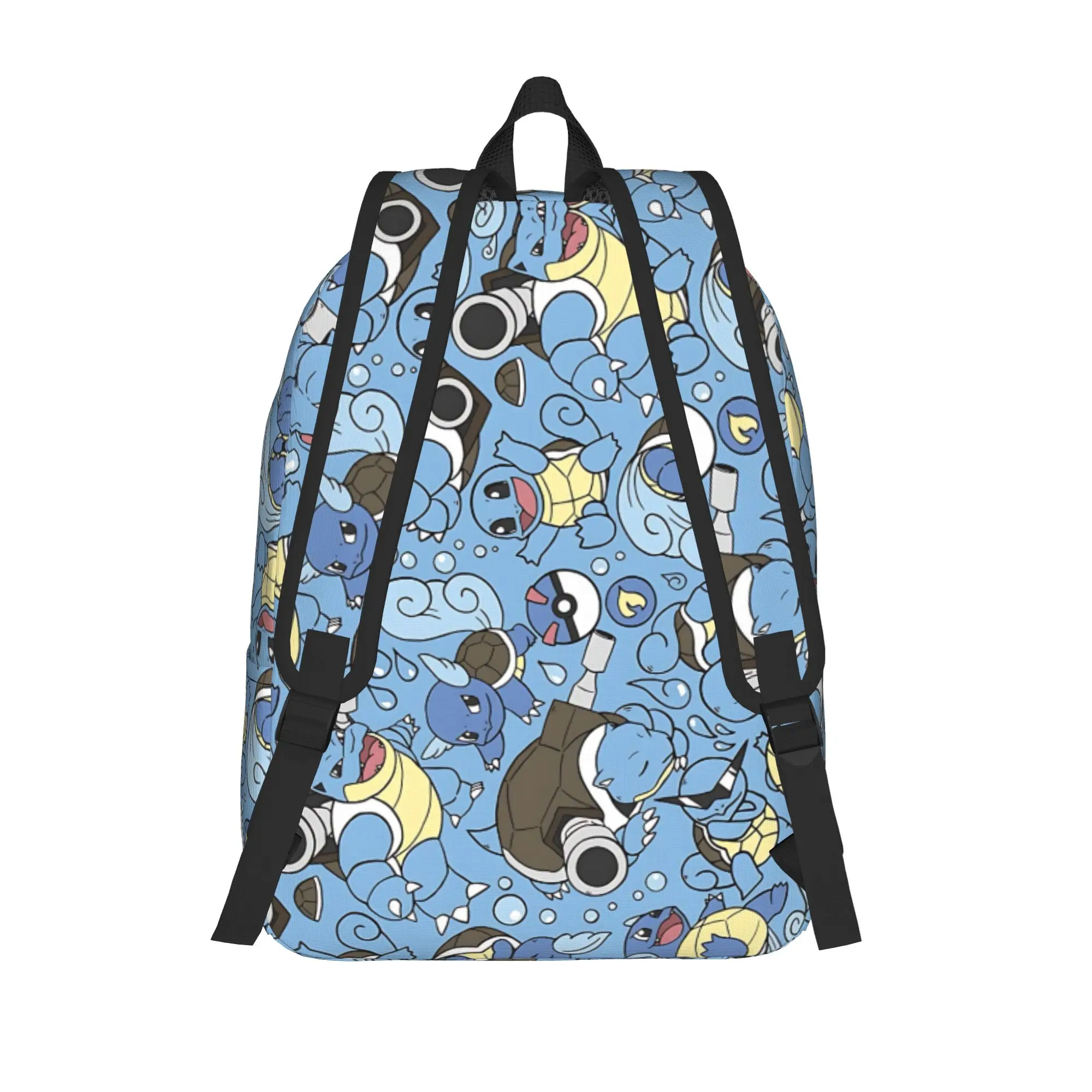 Fashion Pokemon Theme Blastoise Backpack  Mochilas Classic For Work Sturdy Shoulder Rucksack