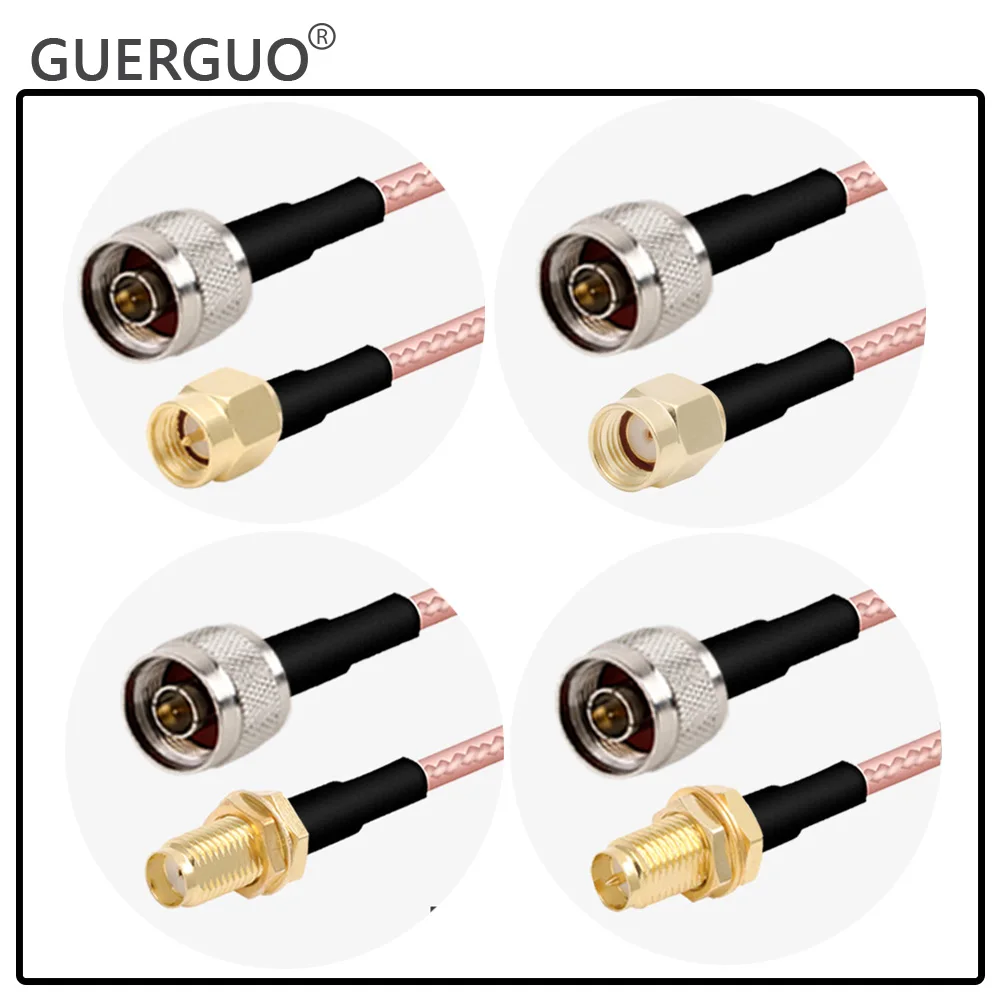 RF Coaxial RG316 Cable L16 N Male to RP SMA Male Female Conncetor Low Loss 50 Ohm for 3G 4G Modem Antenna Extension Cord  Jumper