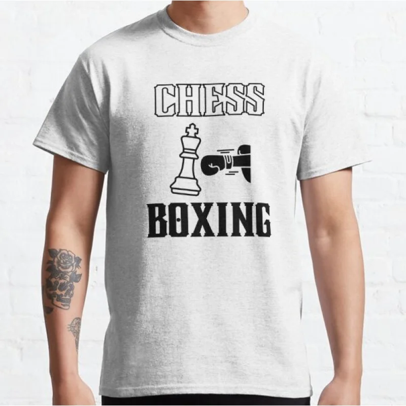

Chess Boxing Funny Chess Player Gift T shirt for man 100% cotton Large size Tops Game Graphic Print Clothes S-6XL
