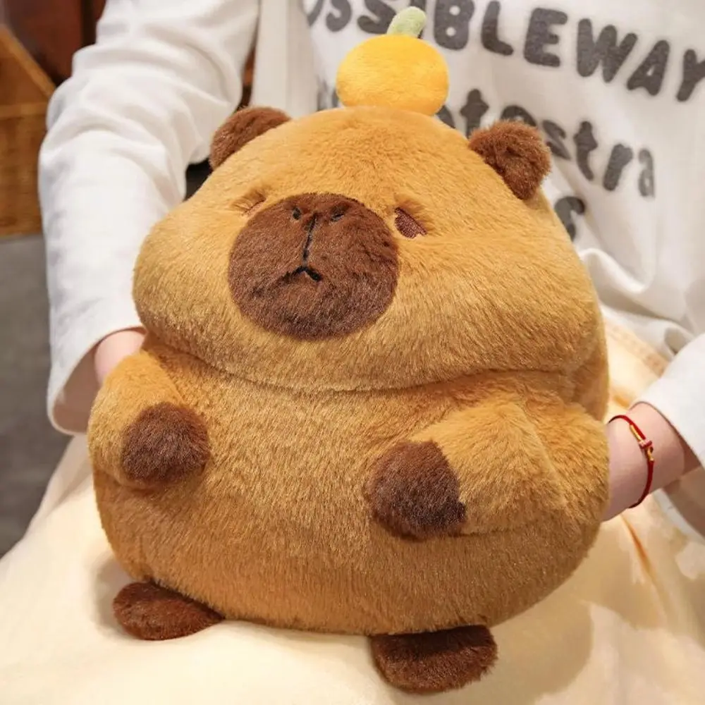 With Blanket Warming Capybara Hand Pillow Multi-Function Nap Pillow Capybara Plush Doll Soft Toy Fluffy