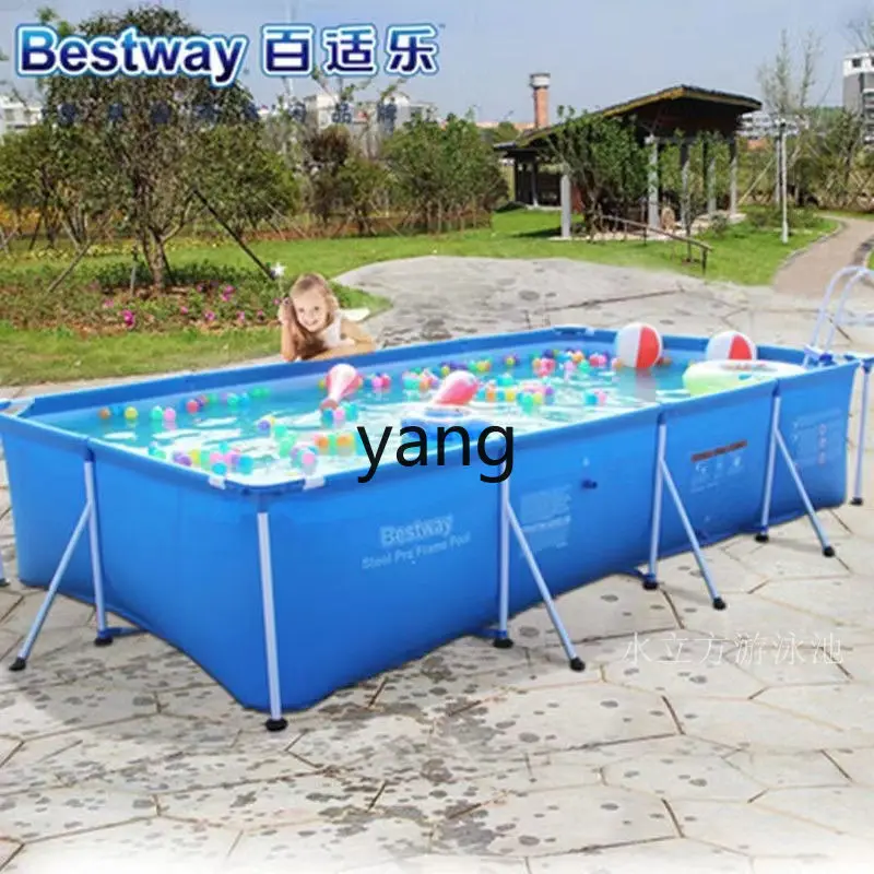 LXL Large Bracket Swimming Pool Household Oversized Adult Inflatable-Free Swimming Pool Family Outdoor Folding Thickening