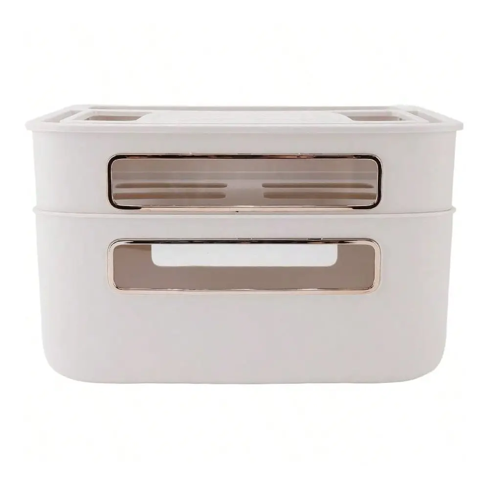 Management Router Storage Box With Lid, Hide Router Modem Cover Desk Organizer Living Room Bedroom Study Room