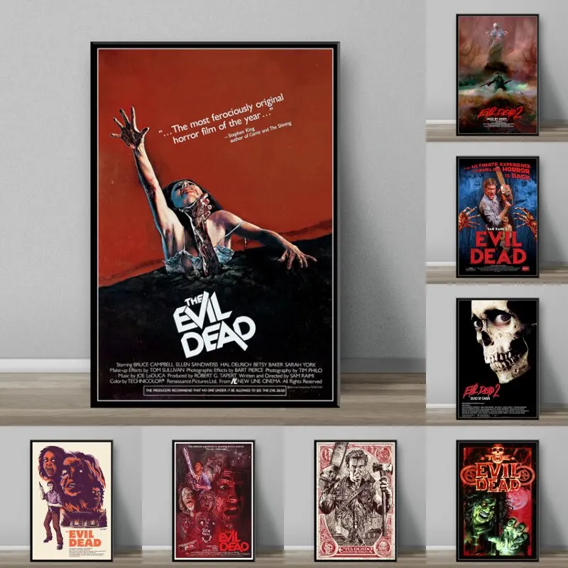 Classic Horror Movie Canvas Art The Evil Dead Poster Prints Abstract Wall Decor for Home Decorative Quadro for Living Room Be