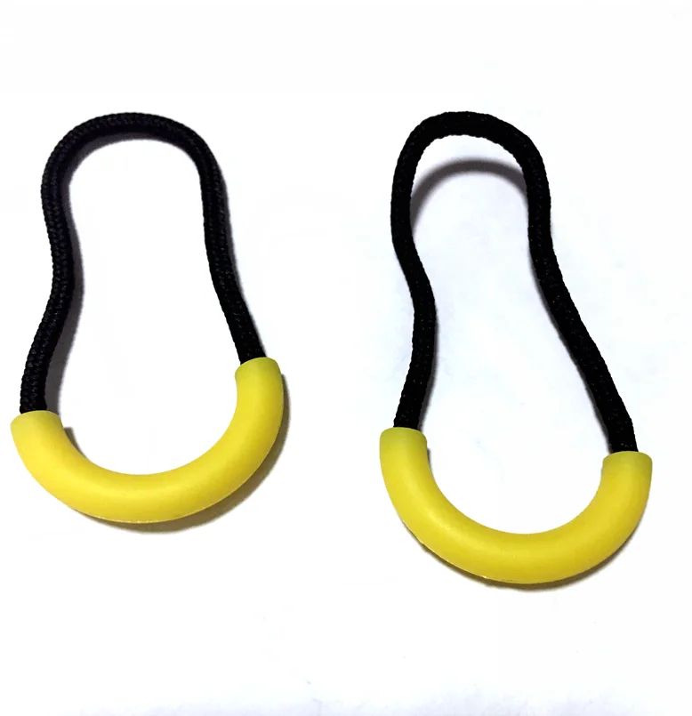 15Pcs Plastic Puller for Apparel Bag, Sportwear Puller, Yellow Zipper Pull, Slip-resistant, 7.5cm,PULLER--012