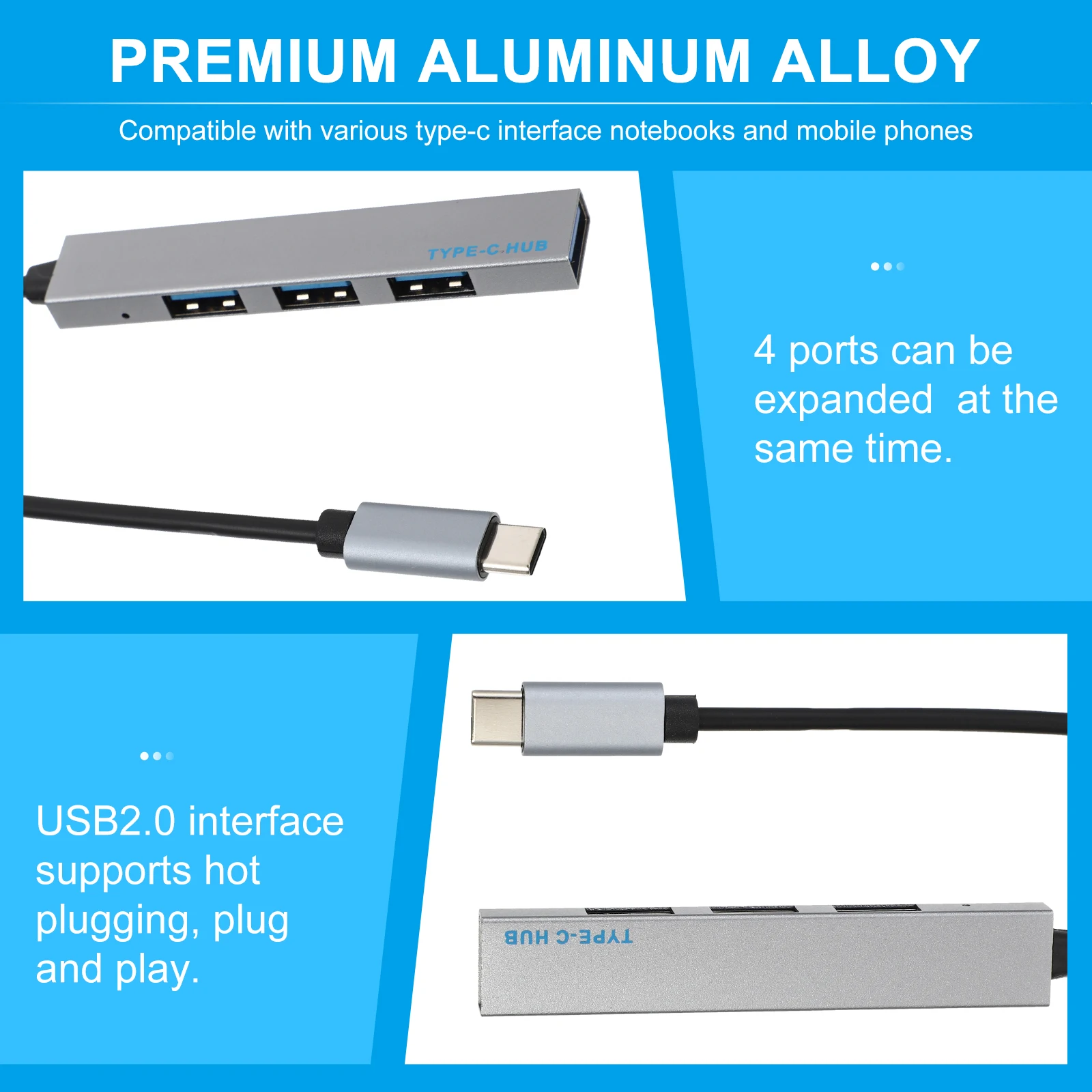 

USB2.0 Data Hub Multi-Port USB Hub USB Splitter Expansion Transfer Adapters Data USB Hub