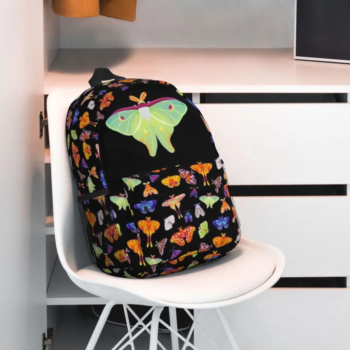 Moth-Mochila escolar leve impressão, moda Padrão Bag, Novo, 15 Polegada