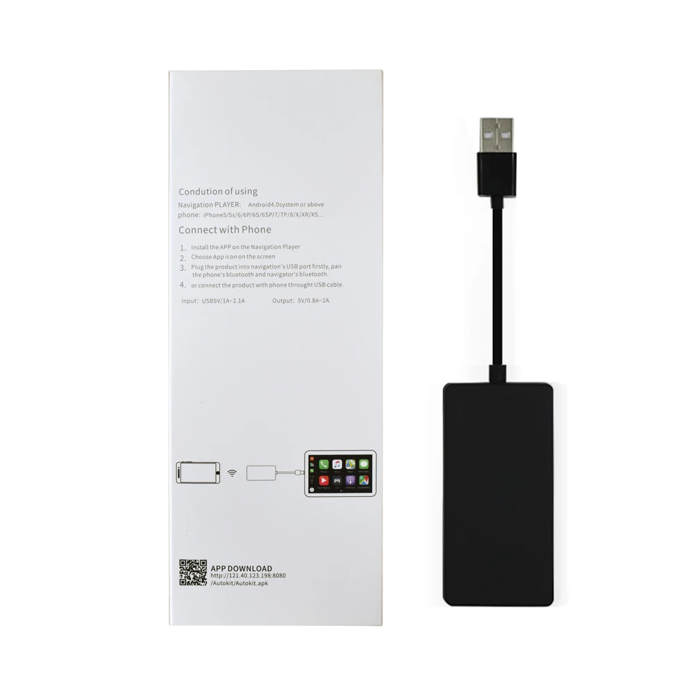 

Aijia CarPlay Wireless Adapter Smart AI Box for Factory CarPlay Radio Dongle Converts Wired to Wireless Android Box