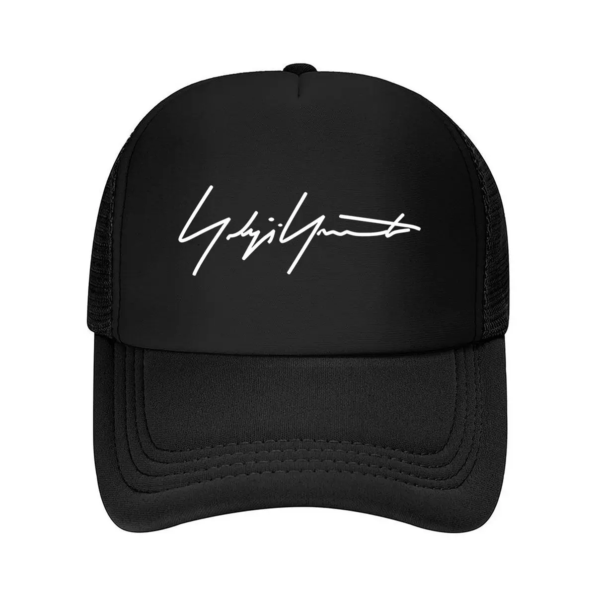 Stylish Signature Script Design Mesh Baseball Cap Hip Hop