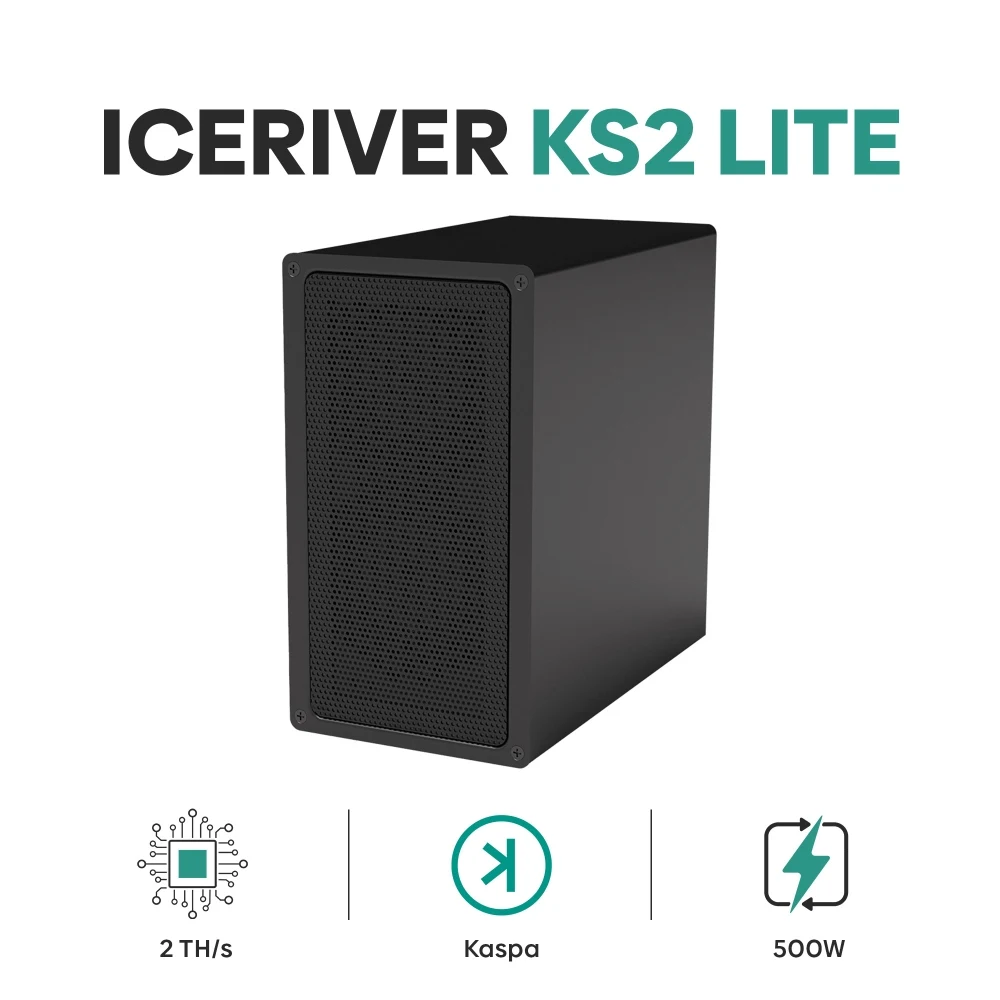 IceRiver KS2 Lite 2T 500W Kaspa Mining Machine Kaspa Miner KAS Coin Mining Asic Crypto Miner DHL Shipping October 15th-30th